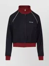 Miu Miu Pinstripe Wool Jacket With Stand-up Collar In Blue