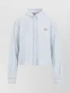 Miu Miu Women's Cotton Shirt In Blue