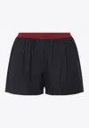 Miu Miu Virgin Wool Pinstriped Shorts