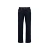 Miu Miu Piped-trim Denim Jeans In Black