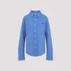 Miu Miu Piquet Shirt 42 In Blue
