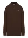 Miu Miu Piquet Fabric Polo In Brown