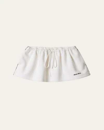 Miu Miu Piquet Mini Skirt In White