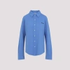 Miu Miu Piquet Shirt 42 In Blue