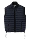Miu Miu Lightweight Sleeveless Padded Jacket In Blue