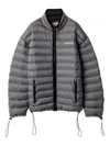 Miu Miu Lightweight Puffer Jacket Drawstring Features In Gray
