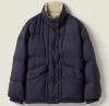 Miu Miu Padded Long Sleeve High Collar Jacket In Blue