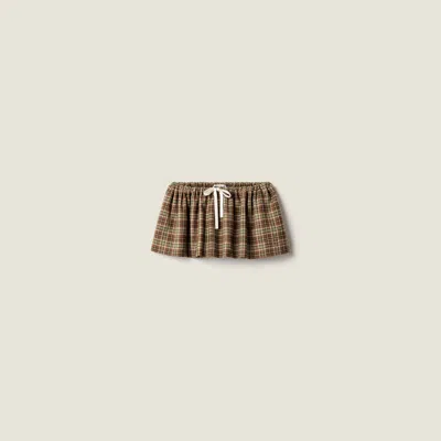 MIU MIU PLAID MINISKIRT