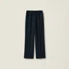 Miu Miu Plaid Pants In Black
