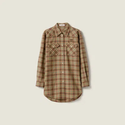 MIU MIU PLAID SHIRT