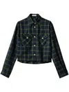 Miu Miu Plaid Shirt In 绿色