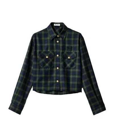 MIU MIU PLAID SHIRT