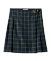 Miu Miu Plaid Skirt In Black