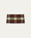 Miu Miu Plais Wool Mini Skirt In Avorio