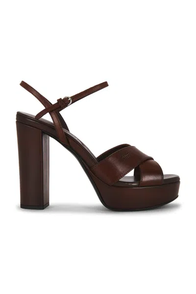 Miu Miu Plateau Sandal In Brown