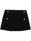 Miu Miu Women's Midnight Wool Blend Mini Skirt In Blau