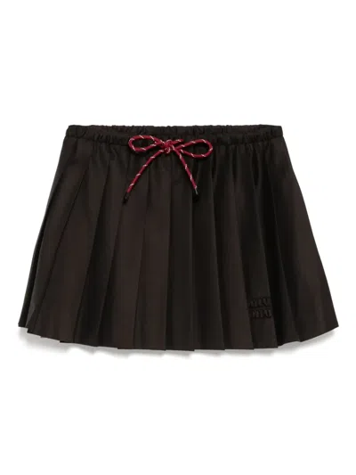 Miu Miu Pleated Batavia Skirt