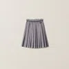Miu Miu Pleated Check Skirt