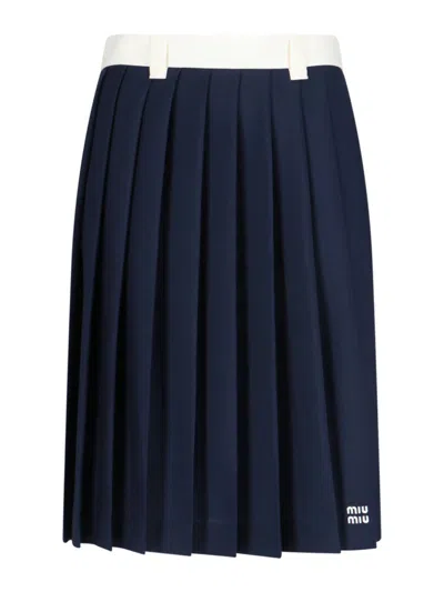 MIU MIU KID MOHAIR MIDI SKIRT