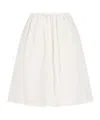 Miu Miu Pleated Midi Skirt In White
