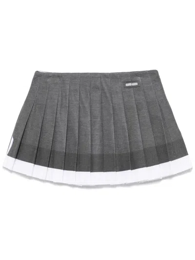Miu Miu Pleated Mini Skirt