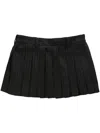 Miu Miu Pleated Mini Skirt In Black
