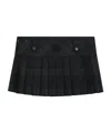 Miu Miu Pleated Mini Skirt In Black