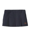 Miu Miu Pleated Mini Skirt In Black