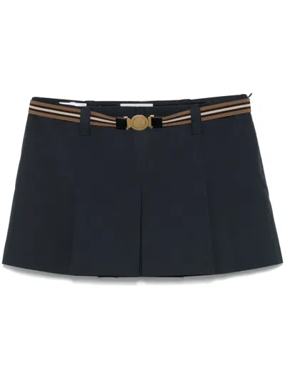 Miu Miu Minirock Mit Falten In Blue