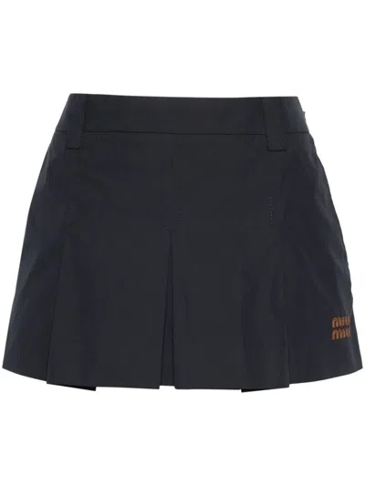 MIU MIU MIU MIU PLEATED MINI SKIRT