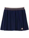 Miu Miu Pleated Mini Skirt In Blue