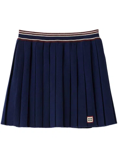 MIU MIU PLEATED MINI SKIRT