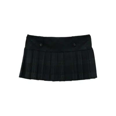 Miu Miu Pleated Mini Skirt In Multi