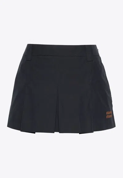MIU MIU PLEATED MINI SKIRT