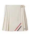 Miu Miu Pleated Mohair Fabric Skirt In Brown