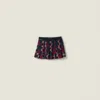 Miu Miu Pleated Plaid Patchwork Mini Skirt In Multi