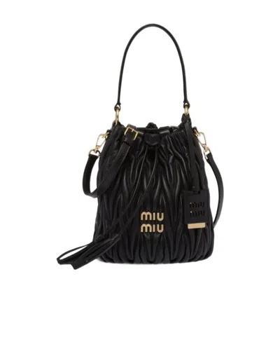 Miu Miu Pleated Shoulder Bag