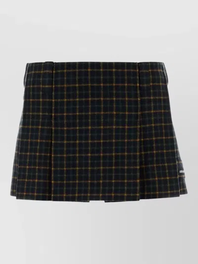 Miu Miu Pleated Skirt In Multi