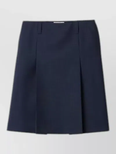Miu Miu Pleated Skirt Featuring Refined Belt Loops