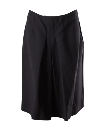 Miu Miu Pleated Skirt In Black Wool