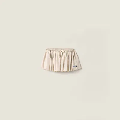 Miu Miu Pleated Skirt Skirt In Neutral