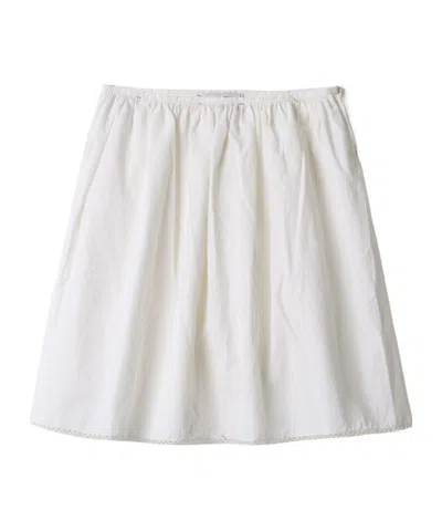 MIU MIU SLUBBED POPLIN SKIRT