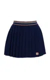 Miu Miu Pleated Mini Skirt In Navy