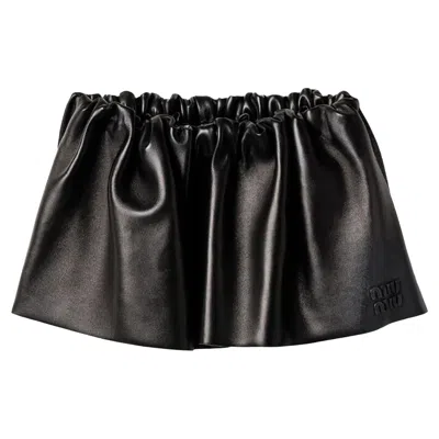 Pre-owned Miu Miu Plonge Mini Skirt 'nero' | Black | Women's Size 38