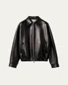 Miu Miu Plonge Nappa Leather Bomber Jacket