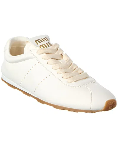 Miu Miu Plume Leather Sneaker