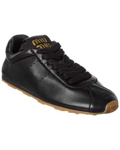 Miu Miu Plume Leather Sneaker