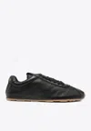 Miu Miu Feather Nappa Leather Sneakers In Black
