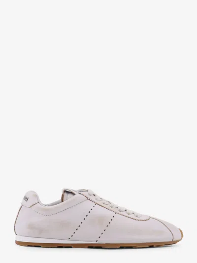 Miu Miu Plume Low-top Leather Sneakers