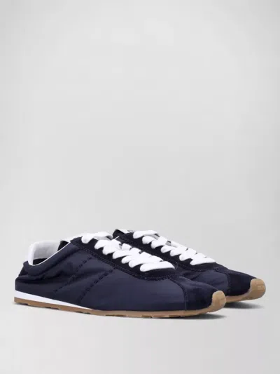 Miu Miu Plume Low Top Sneakers Technical Fabric In Black